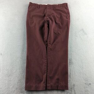 Polo Ralph Lauren Pants Mens 36 Red Burgundy Stretch Slim Fit Chinos Khakis
